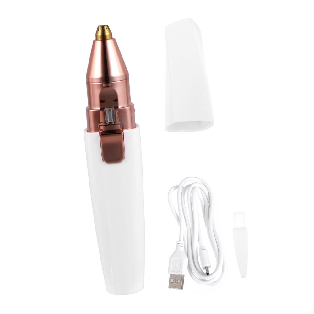 2-in-1 Rechargeable Electric Eyebrow Trimmer Hair Remover for Women USB Rechargeable Eyebrow Shaver Portable Facial Hair Remover for Personal Care