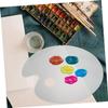 Angoily 1 Set Acrylic Foundation Mixing Palette with Spatulas Portable Makeup Mixing Plate for Use Blending Foundations and Eyeshadow Pigments Essential Makeup Supplies view 4