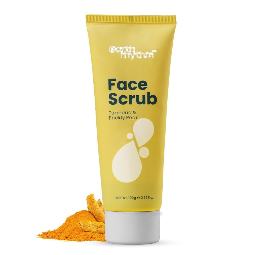 Ea;rth Rhy;thm Face Scrub with Turmeric & Prickly Pear | Removes Grime, Unclogs Pores, Brighten Skin - 100gm