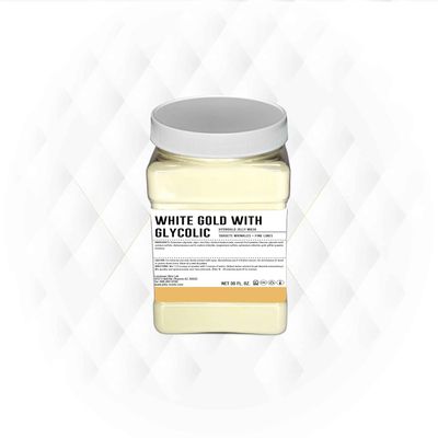 White Gold with Glycolic Jelly Mask - HydroGlo Face Mask for Skin Hydration & Glow - Professional Peel Off Mask - Suitable for All Skin Types, Vajafacial Jelly Mask | 12 Applications (30 Fl Oz)