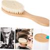DEARMAMY Dense Wool Brush with Curved Handle Multi Functional Beard Grooming Tool for Household and Shower Use for Cleaning and Styling view 2