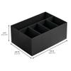 iDesign 5-Section Divided Vanity Organizer for Cosmetic Storage - Black view 2