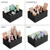 iDesign 5-Section Divided Vanity Organizer for Cosmetic Storage - Black view 3