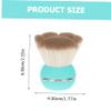 Portable Powder Brush Lid Makeup Tool for Loose Powder and Blush Professional Cosmetic Brush for Women Cat Paw Design for Travel and Everyday Use view 2