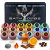 Bath Bombs for Men - Gift Set of 18 Strong Scented Handmade Natural Bath Bombs of 2.5 oz w/Essential Oils, Unique Manly Strong Scents, for Boyfriend, Husband, Father - 18 Pack view 1