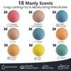 Bath Bombs for Men - Gift Set of 18 Strong Scented Handmade Natural Bath Bombs of 2.5 oz w/Essential Oils, Unique Manly Strong Scents, for Boyfriend, Husband, Father - 18 Pack view 2