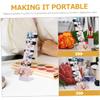 8Pcs Acrylic Hair Clip Organizer Stand L-Shaped Hair Accessories Holder Detachable Base for Girls and Women for Home and Travel Display view 2