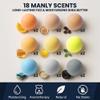 Bath Bombs for Men - Gift Set of 18 Scented Handmade Natural Bath Bombs of 2.5 oz w/Essential Oils, Unique Manly Scents, for Boyfriend, Husband, Father - 18 Pack view 2
