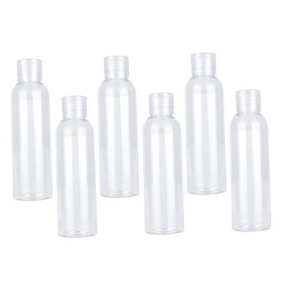 DECORNIJIA 6pcs Transparent Cap Travel Bottles for Shampoo Lotion and Liquid Soap Leakproof Empty Squeeze Containers for Toiletries for Home and Travel Use
