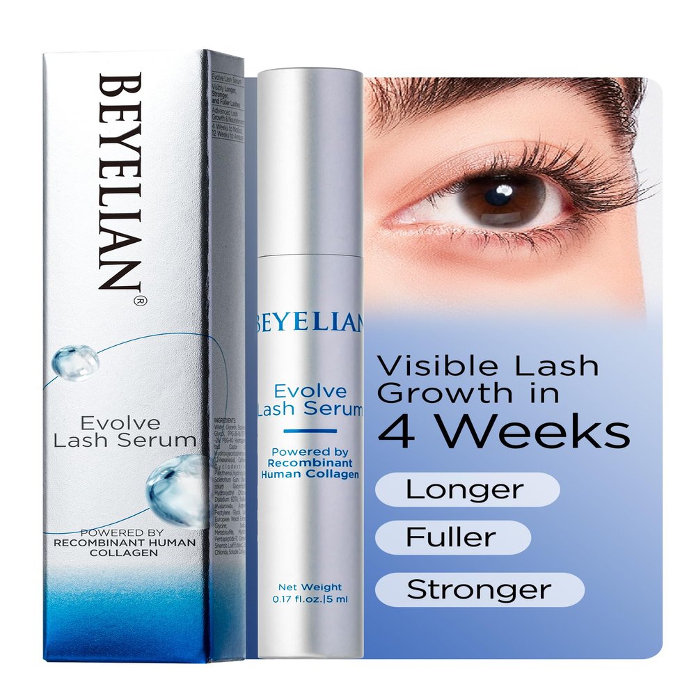 BEYELIAN Eyelash Growth Serum Lash Enhancing Serum for Thicker, Longer Lashes with Premium Lash Enhancer, Strength & Nourishment (0.17fl.oz / 5ml)