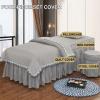 Brown,60x180cm/23.6x70.8in,Massage Table Sheet Set,Reusable Massage Bed Cover with Face Hole Fleece Beauty Massage Table Skirt Elastic Massage Fitted Sheet for Salon Spa view 4