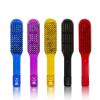 Hair Comb Hair Straightening Clip Double Brushes V Shape Comb Clamp(Blue flower) view 3