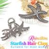 Fashey Starfish Claw Clips Black Metal Hair Clips Seashell Hair Accessories for Women (Black) view 2