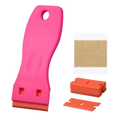 GOO GOO Tape in Hair Extension Remover Tool Kit, Scraper with 10 Replacement Blades and 6 Tape Tabs, Basic Adhesive Removal Set for Tape in Extensions