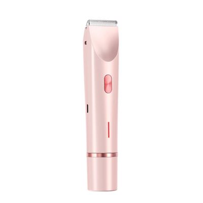 Gqudyi 2025 New 2-in-1 Women's Body Shaver,Rechargeable Electric Shaver for Women,Double Head Dual Purpose Hair Trimmer,Dual Head Design,Dual Power,for Women's Facial,Chin,and Legs(Color:Pink)
