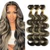 28 30 32 Vinmdonm P1B27 Highlight Bundles Human Hair Honey Blonde Body Wave 3 Bundles Two Tone Black Mixed With Honey Blonde Bundle view 1
