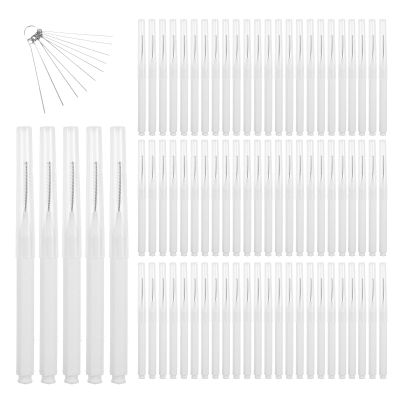 70 PCS Shower Head Cleaning Brush, Small Hole Nozzle Unclogger, Denser Bristles Anti-Clogging Pipe Cleaners, Multifunctional Crevice Cleaning Brush for Gap, Braces, Bathroom (White)