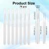 70 PCS Shower Head Cleaning Brush, Small Hole Nozzle Unclogger, Denser Bristles Anti-Clogging Pipe Cleaners, Multifunctional Crevice Cleaning Brush for Gap, Braces, Bathroom (White) view 2