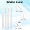 70 PCS Shower Head Cleaning Brush, Small Hole Nozzle Unclogger, Denser Bristles Anti-Clogging Pipe Cleaners, Multifunctional Crevice Cleaning Brush for Gap, Braces, Bathroom (White) view 3