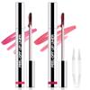 JUAAZIN 2Pcs Matte Lip Stain Peel Off Lip liner with Tweezer, Peel Off Lip Stain, Long Lasting Waterproof Lipstick Lip Gloss Tattoo, Transfer-proof for All Skin Types (0.24 fl oz-00#+06#) view 1