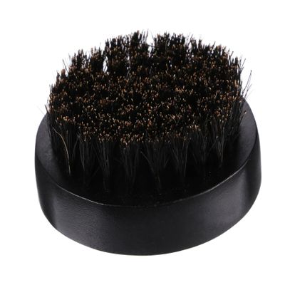 Beaupretty 1pc Wooden Handle Natural Boar Bristle Beard Brush for Men Compact Beard Grooming Tool for Travel and Daily Use Softens Hair and Moisturizes Skin Black