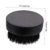 Beaupretty 1pc Wooden Handle Natural Boar Bristle Beard Brush for Men Compact Beard Grooming Tool for Travel and Daily Use Softens Hair and Moisturizes Skin Black view 2