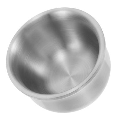 Beaupretty Stainless Steel Shaving Soap Bowl Stainless Steel Beard Lathering Mug Compact Design for Travel Home Use Easy Cleaning and Maintenance Grooming Tool for Men