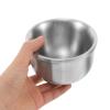 Beaupretty Stainless Steel Shaving Soap Bowl Stainless Steel Beard Lathering Mug Compact Design for Travel Home Use Easy Cleaning and Maintenance Grooming Tool for Men view 3