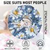 Zewurtuw Luxury Shower Cap Adjustable Reusable Double Waterproof Layer Elastic Satin Lined Hair Bath Cap Cute Aesthetic Women Girls (K19-Chrysanthemum) view 2