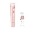 Gqudyi 2 in 1 Wet & Dry Electric Trimmer,Womens Electric Shaver for Legs Underarm,Double Head Dual Purpose Hair Trimmer,Dermave Shaver,Dual Head Design,Dual Power,for Female Shaving(Color:Pink) view 1