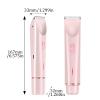 Gqudyi 2 in 1 Wet & Dry Electric Trimmer,Womens Electric Shaver for Legs Underarm,Double Head Dual Purpose Hair Trimmer,Dermave Shaver,Dual Head Design,Dual Power,for Female Shaving(Color:Pink) view 2