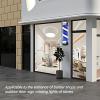 LED Barber Pole Light Hair Salon Light Sign, Waterproof Rotating Illuminated Stripes Wall-Mounted Lamp, Outdoor Rain-Proof Barber Poles Black Fou Hair Salon Barber Shop Open Sign(C) view 4