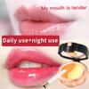 2-in-1 Day Night Double-Color Lip Mask | Jelly Moisturizing | Lip Balm & Lipstick Function | TOMATO Color (Cranberry) view 3