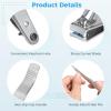 60-Piece Nail Clippers Kit, 40 Small & 20 Large Fingernail Cutters, Stainless Steel with Pouches & Keychain Holes view 2