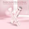 Gqudyi 2 in 1 Wet & Dry Electric Trimmer,Womens Electric Shaver for Legs Underarm,Double Head Dual Purpose Hair Trimmer,Dermave Shaver,Dual Head Design,Dual Power,for Female Shaving(Color:Purple) view 4