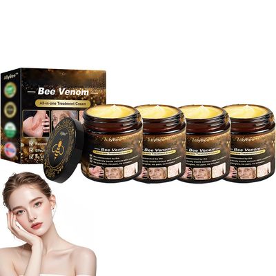 AllyBee Bee Venom Skin Treatment Cream, Advanced Firming & Wrinkle-Reducing cream, AllyBee skin Treatment cream, Natural Bee Venom Serum Suitable for All Skin Types (4 Pack)
