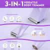 Bikini Trimmer for Women, 3 in 1 Electric Razors for Women, Waterproof Pubic Hair Trimmer and Facial Hair Remover, Rechargeable Electric Shaver for Underarm Leg Arm Body with LED Display view 2