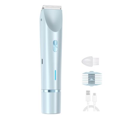 Gqudyi 2 in 1 Wet & Dry Electric Trimmer,Womens Electric Shaver for Legs Underarm,Double Head Dual Purpose Hair Trimmer,Dermave Shaver,Dual Head Design,Dual Power,for Female Shaving(Color:Blue)