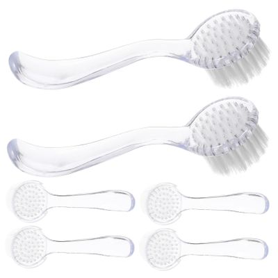 KAILIKETIY 6pcs Nail Dust Removing Brush Ergonomic Nail Cleaner Tool Fine Bristles for Manicure Cleaning for Home Use and Professional Salons