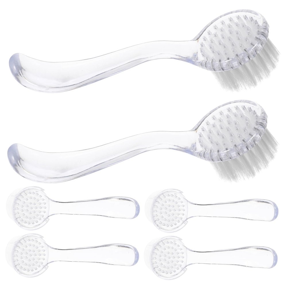 KAILIKETIY 6pcs Nail Dust Removing Brush Ergonomic Nail Cleaner Tool Fine Bristles for Manicure Cleaning for Home Use and Professional Salons