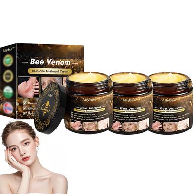AllyBee Bee Venom Skin Treatment Cream, Advanced Firming & Wrinkle-Reducing cream, AllyBee skin Treatment cream, Natural Bee Venom Serum Suitable for All Skin Types (3 Pack)