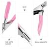 Baluue 3pcs U Shaped Nail Clipper Durable Stainless Steel Nail Trimming Tool for Family Elderly Women view 2