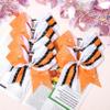 6PCS Glitter Cheer Bow Large Cheer Bows Rhinestones Hair Bows Girls 8"Cheerleading Bows Bulk Elastic Band Ponytail Holder for Teen Girls College Sports Competition view 4