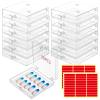 30 Pcs Clear Acrylic Nail Display Boxes with Flip-Top Lid and Double-Sided Tape, Nail Salon Organizer Case view 1