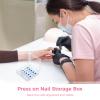 30 Pcs Clear Acrylic Nail Display Boxes with Flip-Top Lid and Double-Sided Tape, Nail Salon Organizer Case view 2