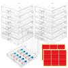 30 Pcs Clear Acrylic Nail Display Boxes with Flip-Top Lid and Double-Sided Tape, Nail Salon Organizer Case view 3