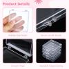30 Pcs Clear Acrylic Nail Display Boxes with Flip-Top Lid and Double-Sided Tape, Nail Salon Organizer Case view 4