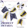 6PCS Glitter Cheer Bow Large Cheer Bows Rhinestones Hair Bows Girls 8"Cheerleading Bows Bulk Elastic Band Ponytail Holder for Teen Girls College Sports Competition view 2