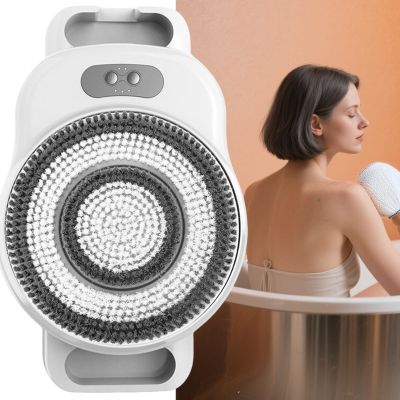 Electric Shower Brush for Body,Wall Mounted Back Scrubber for ShowerExfoliating Soft Bristles,Hands-Free Wall-Mounted Design, Back Scrubber for Shower, Perfect for Men and Women