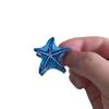 Tiny Ocean Animals Hair Clips,Novelty Acetate Hair Clip,Small Starfish Claw Clips for Women,Pack of 2,Blue view 4